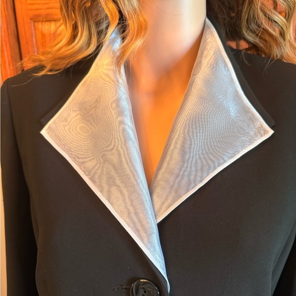 Women’s Le Suit 2 Pieces Jacket (s-14) Long Skirt (s-16) Padded Shoulders Black - Picture 16 of 16